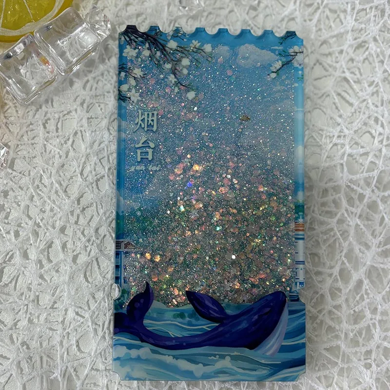Nam châm tủ lạnh acrylic lỏng long lanh